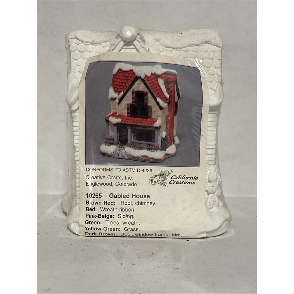 California Creations Gabled House 10265 Ready to Paint‎ RARE NEW SEALED